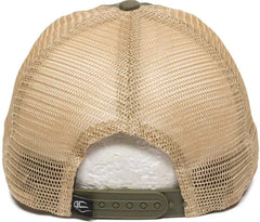 OC Sports PWT 200M Adjustable Mesh Back Cap Generic Camo Tea Stain Green / 6 7/8’’ 7 1/2’’