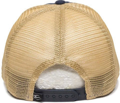 OC Sports PWT-200M Adjustable Mesh Back Cap - Navy Tea Stain - Navy / 6 7/8’’ - 7 1/2’’