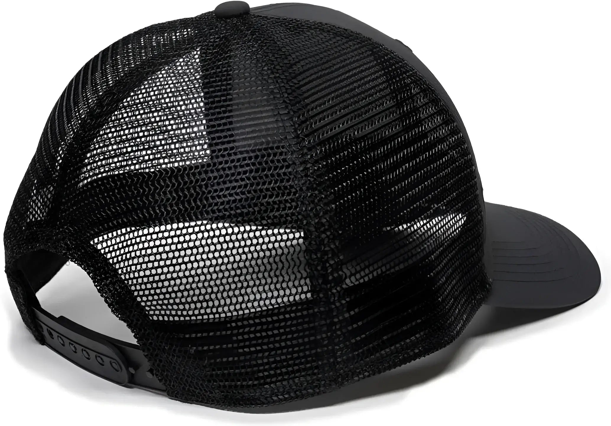 OC Sports RAM12A Polyester Mesh Back Cap -Black - Black / 6 7/8’’ - 7 1/2’’