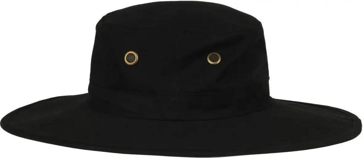 OC Sports RB-01 Cotton Twill Boonie Hat - Black - Black / 6 7/8’’ - 7 1/2’’