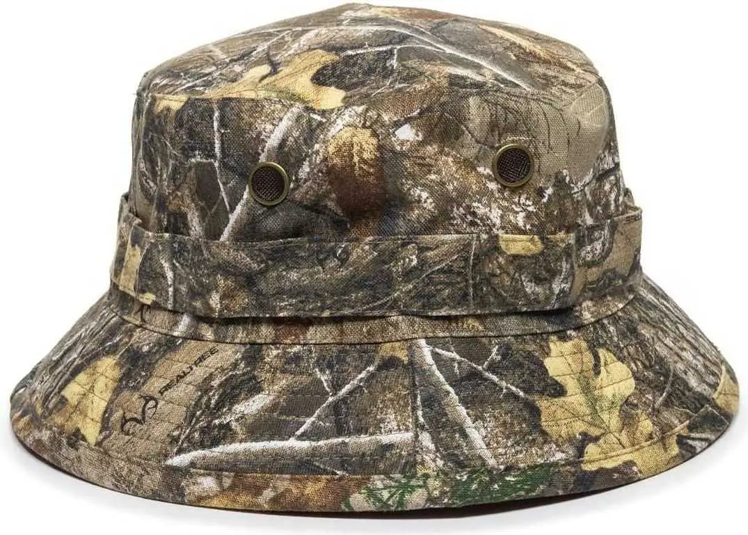 OC Sports RBH-100 Reversable Bucket Hat - Realtree Edge Blaze - Realtree Blaze / One Size Fits Most