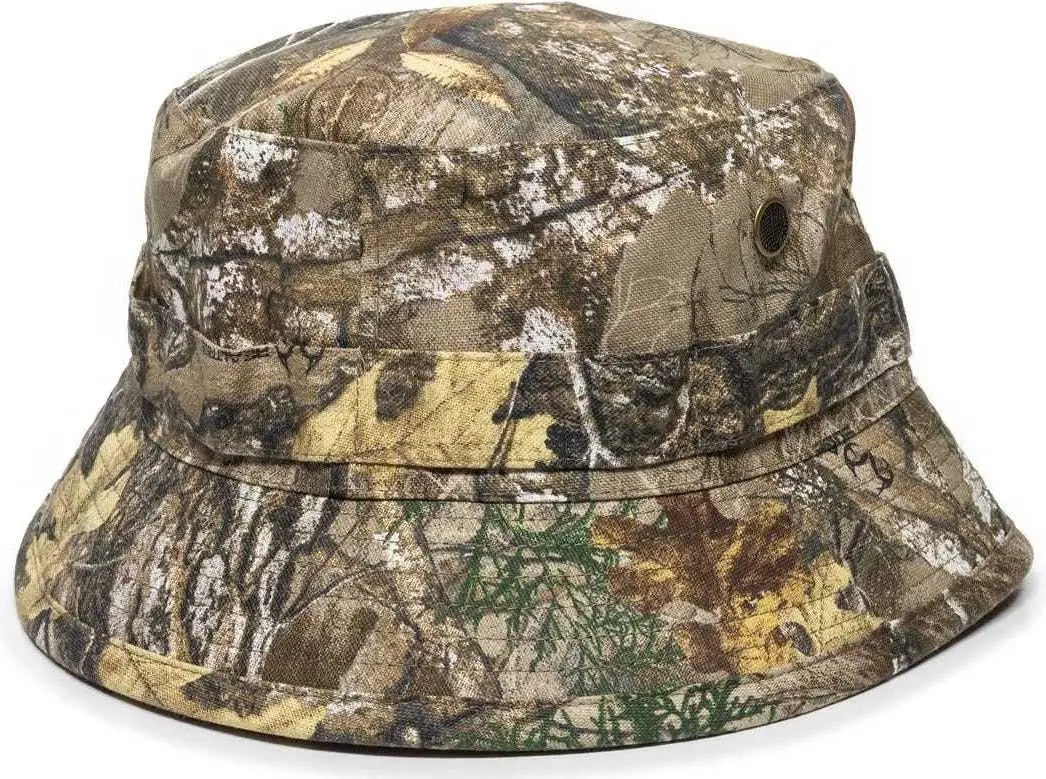 OC Sports RBH-100 Reversable Bucket Hat - Realtree Edge Blaze - Realtree Blaze / One Size Fits Most