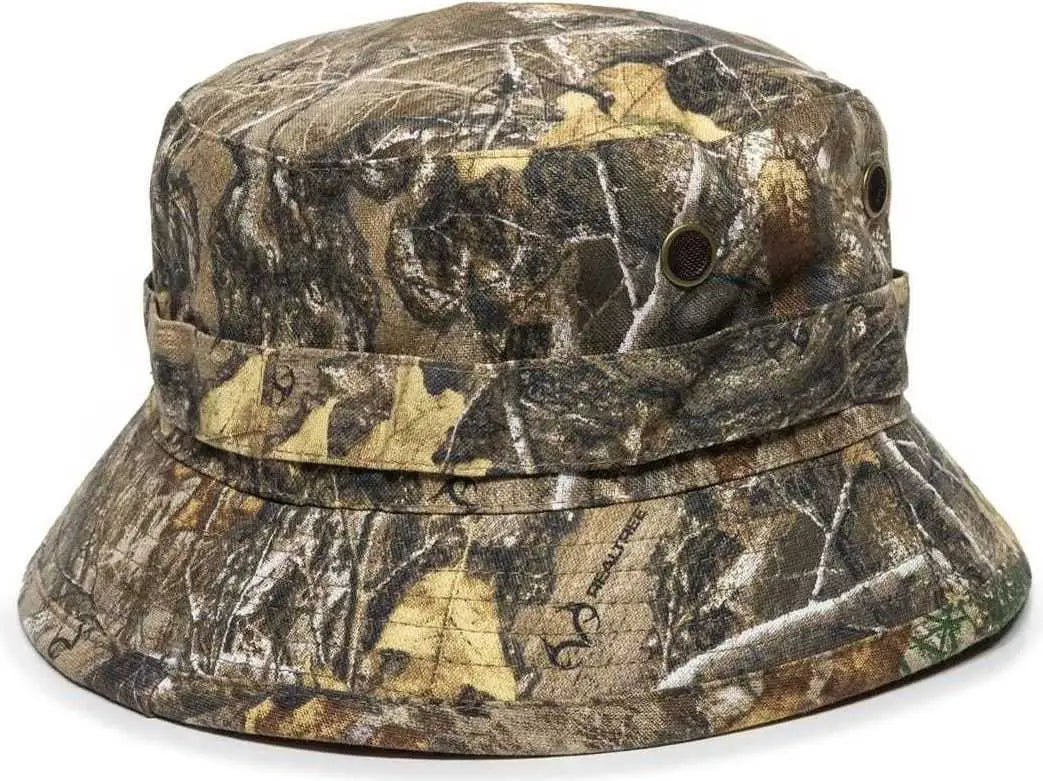 OC Sports RBH-100 Reversable Bucket Hat - Realtree Edge Blaze - Realtree Blaze / One Size Fits Most