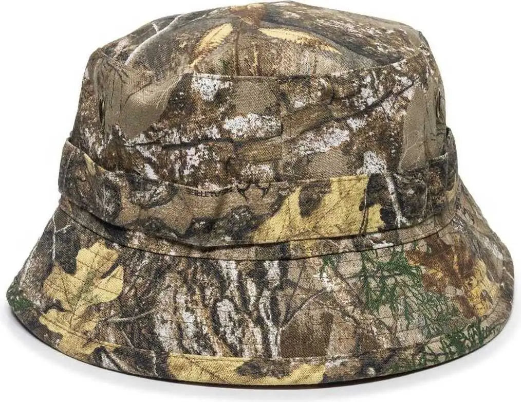 OC Sports RBH-100 Reversable Bucket Hat - Realtree Edge Blaze - Realtree Blaze / One Size Fits Most