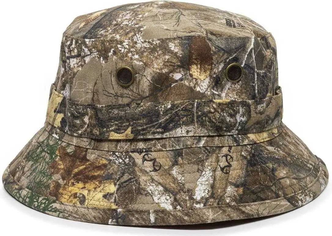 OC Sports RBH-100 Reversable Bucket Hat - Realtree Edge Blaze - Realtree Blaze / One Size Fits Most