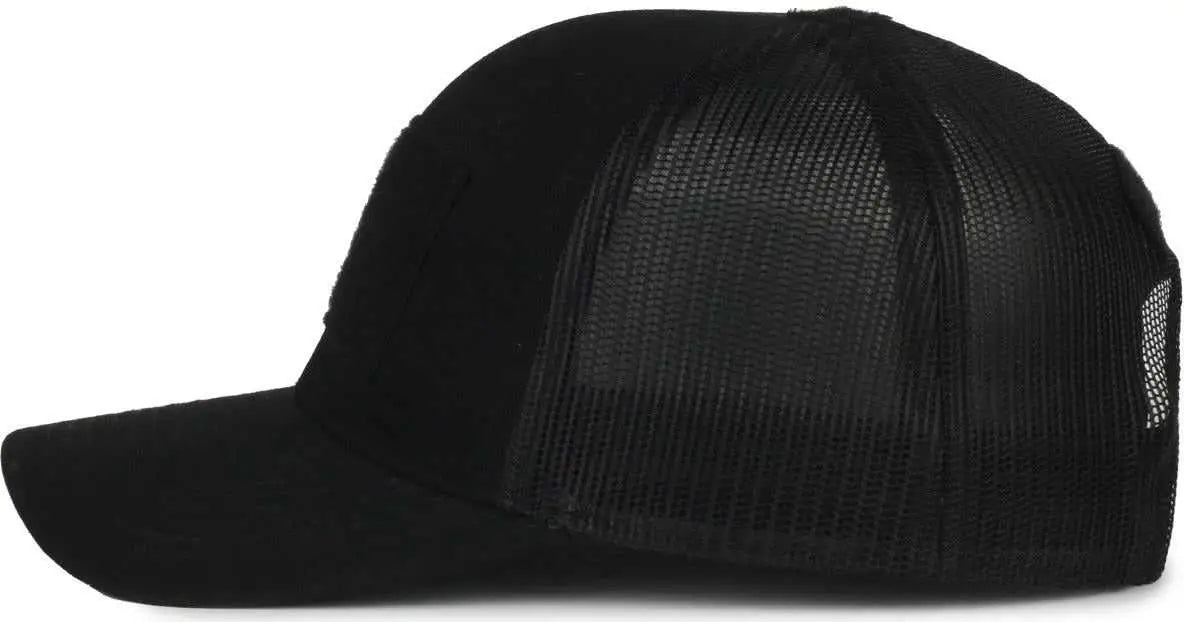 OC Sports RC-01M Loop Patch Cap - Black Black - Black / 6 7/8’’ - 7 1/2’’