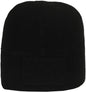 OC Sports RCB-01 Loop Patch Polyester Fleece Beanie - Black - Black / 6 7/8’’ - 7 1/2’’