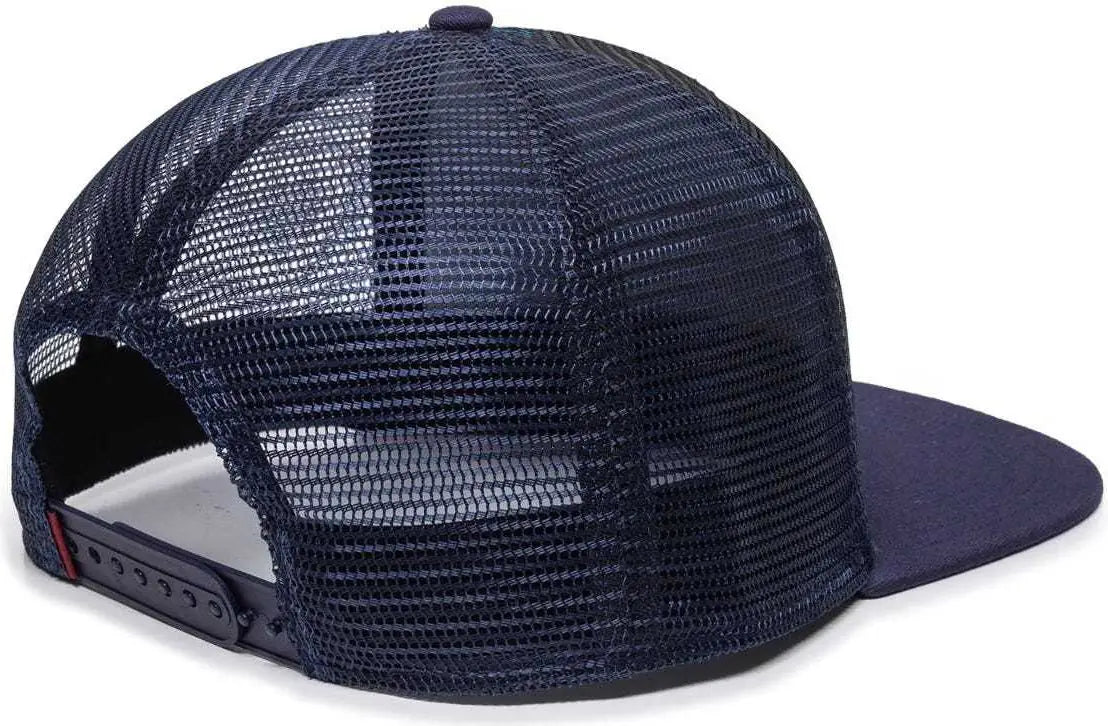 OC Sports REDL108 Mesh Overlay Cap - Blue Navy Navy - Navy / 6 7/8’’ - 7 1/2’’