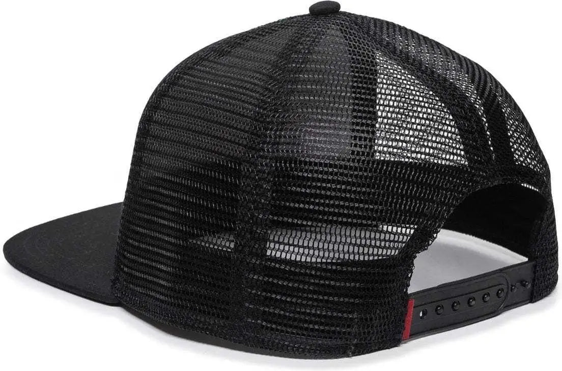 OC Sports REDL108 Mesh Overlay Cap - Tropical Black Black - Black / 6 7/8’’ - 7 1/2’’