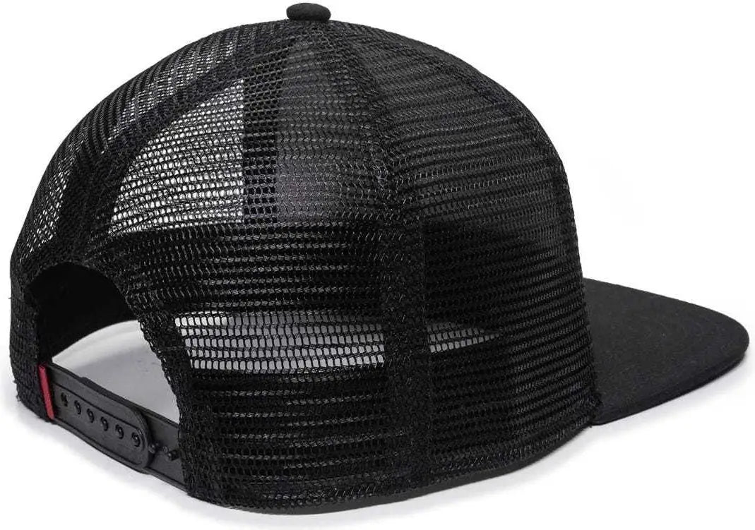 OC Sports REDL108 Mesh Overlay Cap - Tropical Black Black - Black / 6 7/8’’ - 7 1/2’’