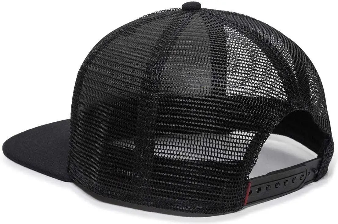 OC Sports REDL108 Mesh Overlay Cap - White Black Black - White Black / 6 7/8’’ - 7 1/2’’