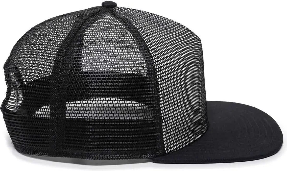 OC Sports REDL108 Mesh Overlay Cap - White Black Black - White Black / 6 7/8’’ - 7 1/2’’