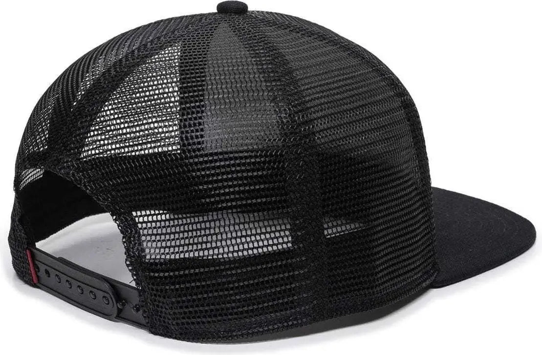 OC Sports REDL108 Mesh Overlay Cap - White Black Black - White Black / 6 7/8’’ - 7 1/2’’
