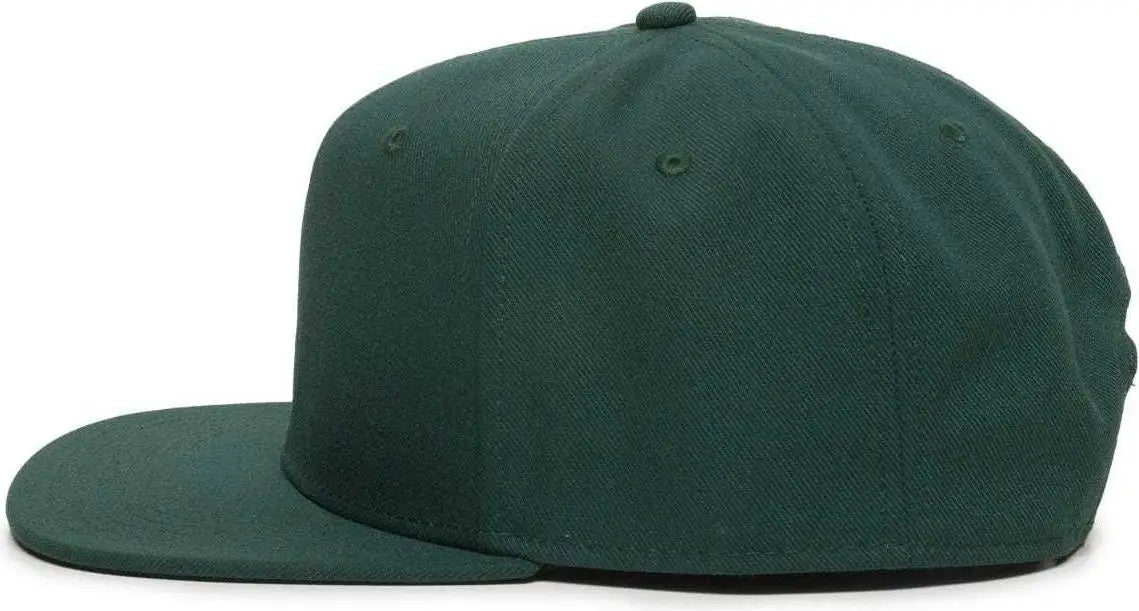 OC Sports REDLBL101 Adjustable Flat Bill Heathered Cap - Green - Green / 6 7/8’’ - 7 1/2’’