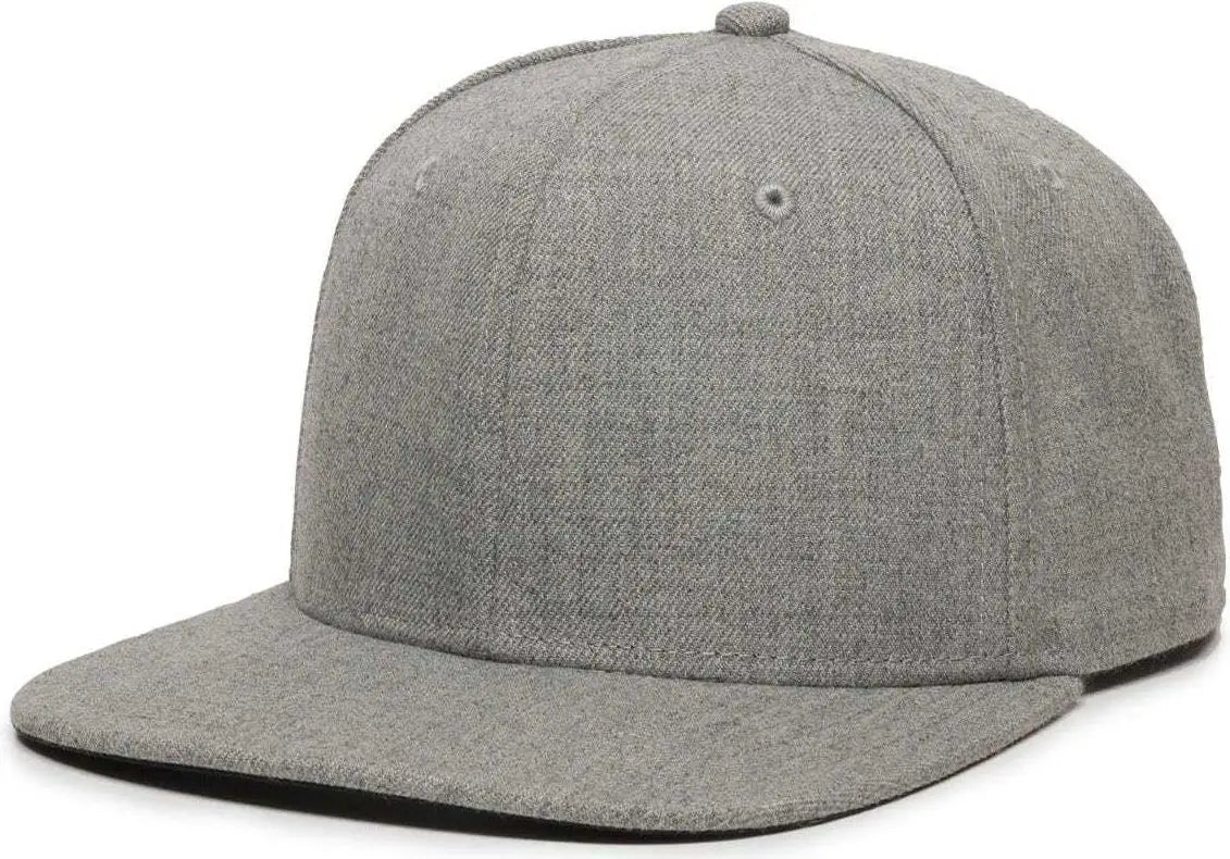OC Sports REDLBL101 Adjustable Flat Bill Heathered Cap - Heathered Grey - Gray / 6 7/8’’ - 7 1/2’’