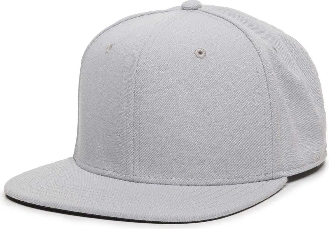 OC Sports REDLBL101 Adjustable Flat Bill Heathered Cap - Light Grey - Light Gray / 6 7/8’’ - 7 1/2’’