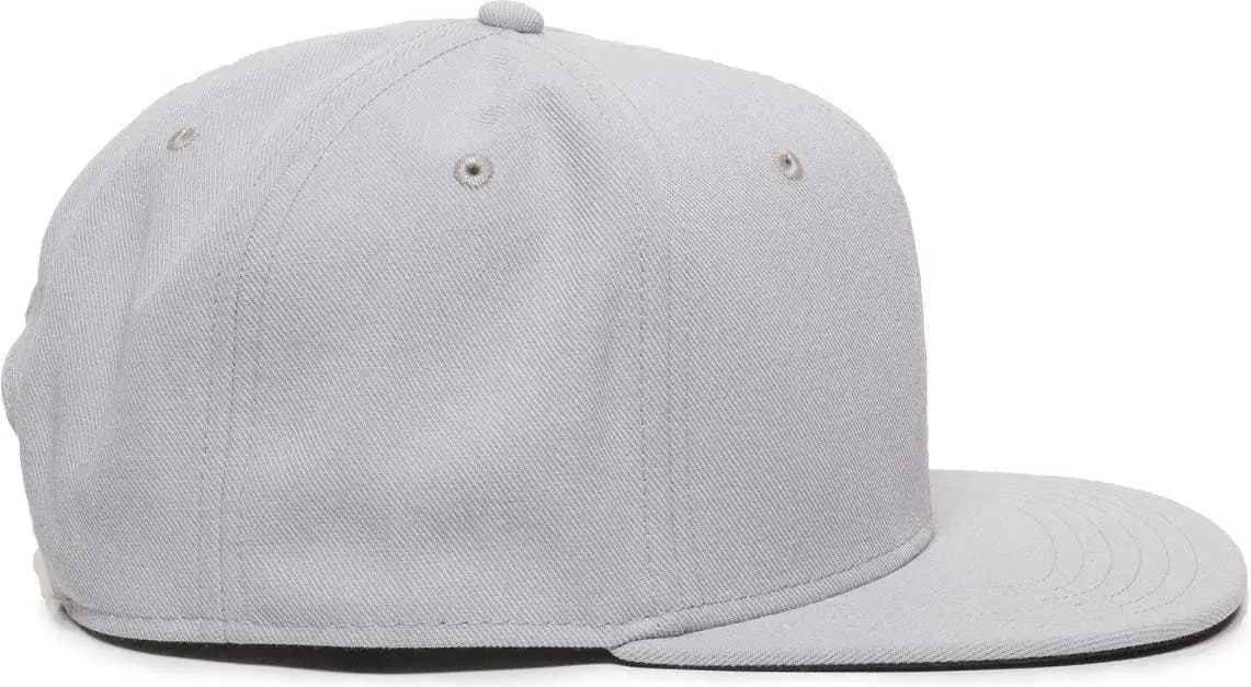 OC Sports REDLBL101 Adjustable Flat Bill Heathered Cap - Light Grey - Light Gray / 6 7/8’’ - 7 1/2’’