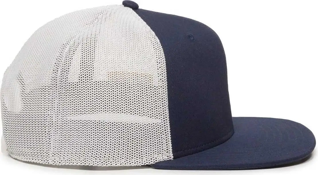 OC Sports REDLBL103 Woven American Flag Left Side Cap - Navy White - Navy White / 6 7/8’’ - 7 1/2’’
