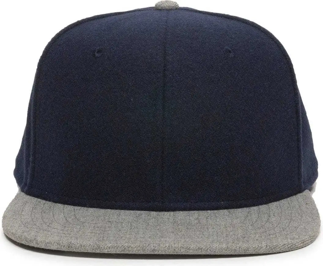 OC Sports REDLBL104 Adjustable Flat Bill Cap - Navy Light Grey - Navy Light Gray / 6 7/8’’ - 7 1/2’’