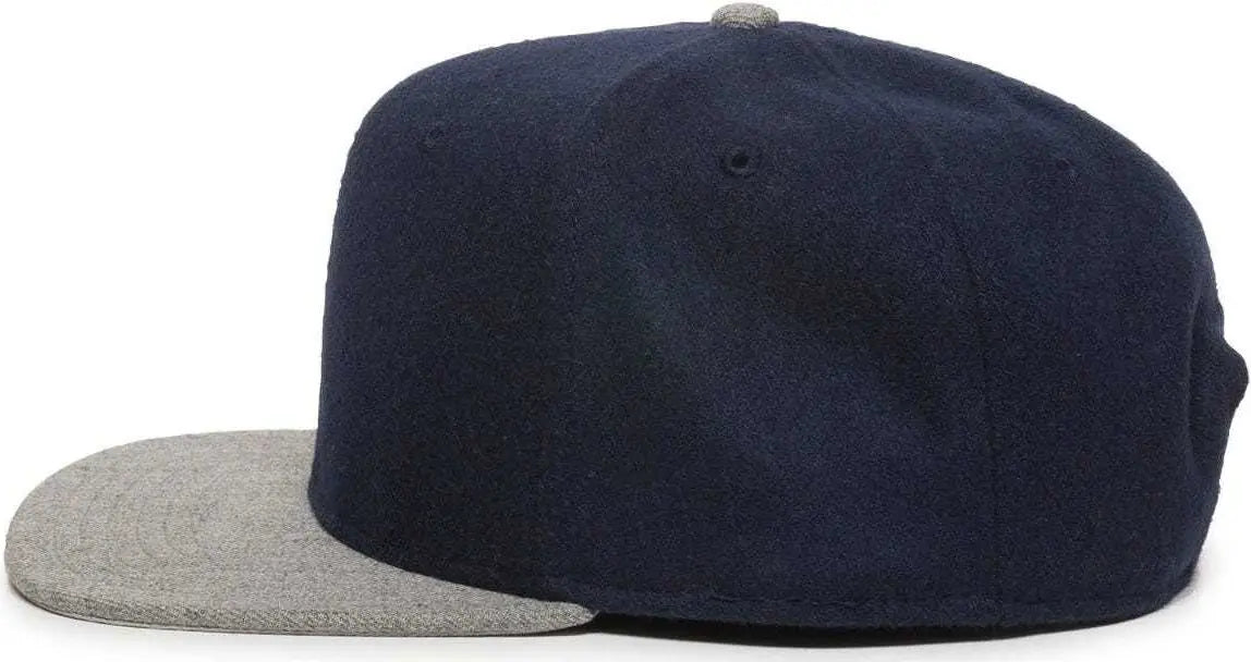 OC Sports REDLBL104 Adjustable Flat Bill Cap - Navy Light Grey - Navy Light Gray / 6 7/8’’ - 7 1/2’’