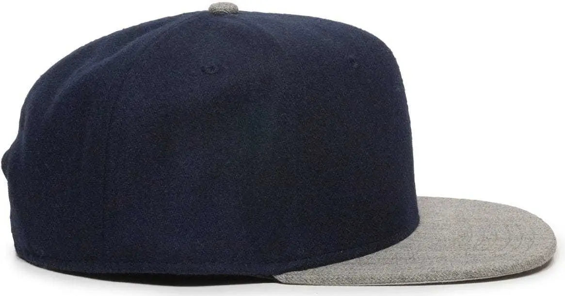 OC Sports REDLBL104 Adjustable Flat Bill Cap - Navy Light Grey - Navy Light Gray / 6 7/8’’ - 7 1/2’’