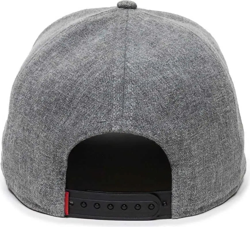 OC Sports REDLBL110 Hemp Blend Fabric Pro Crown Cap -Heather Gray - Gray / OSFM