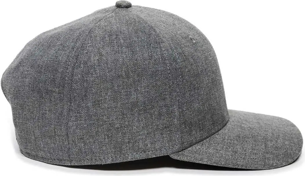 OC Sports REDLBL110 Hemp Blend Fabric Pro Crown Cap -Heather Gray - Gray / OSFM