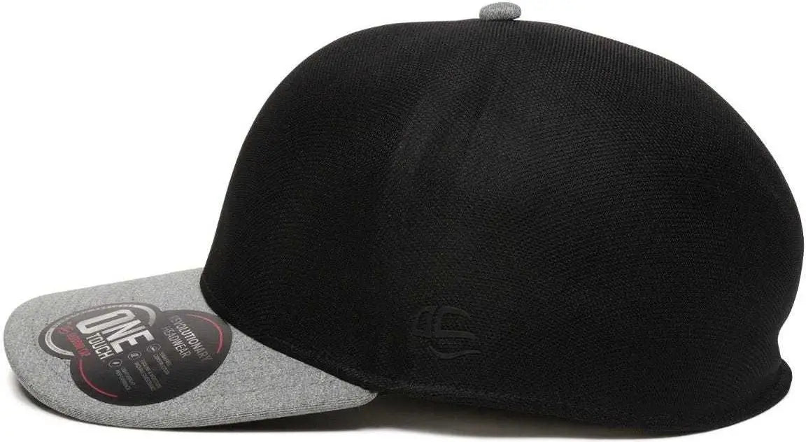 OC Sports REEVO Flexible Fitting Cap - Black Heathered Grey