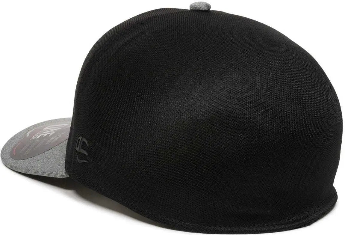 OC Sports REEVO Flexible Fitting Cap - Black Heathered Grey