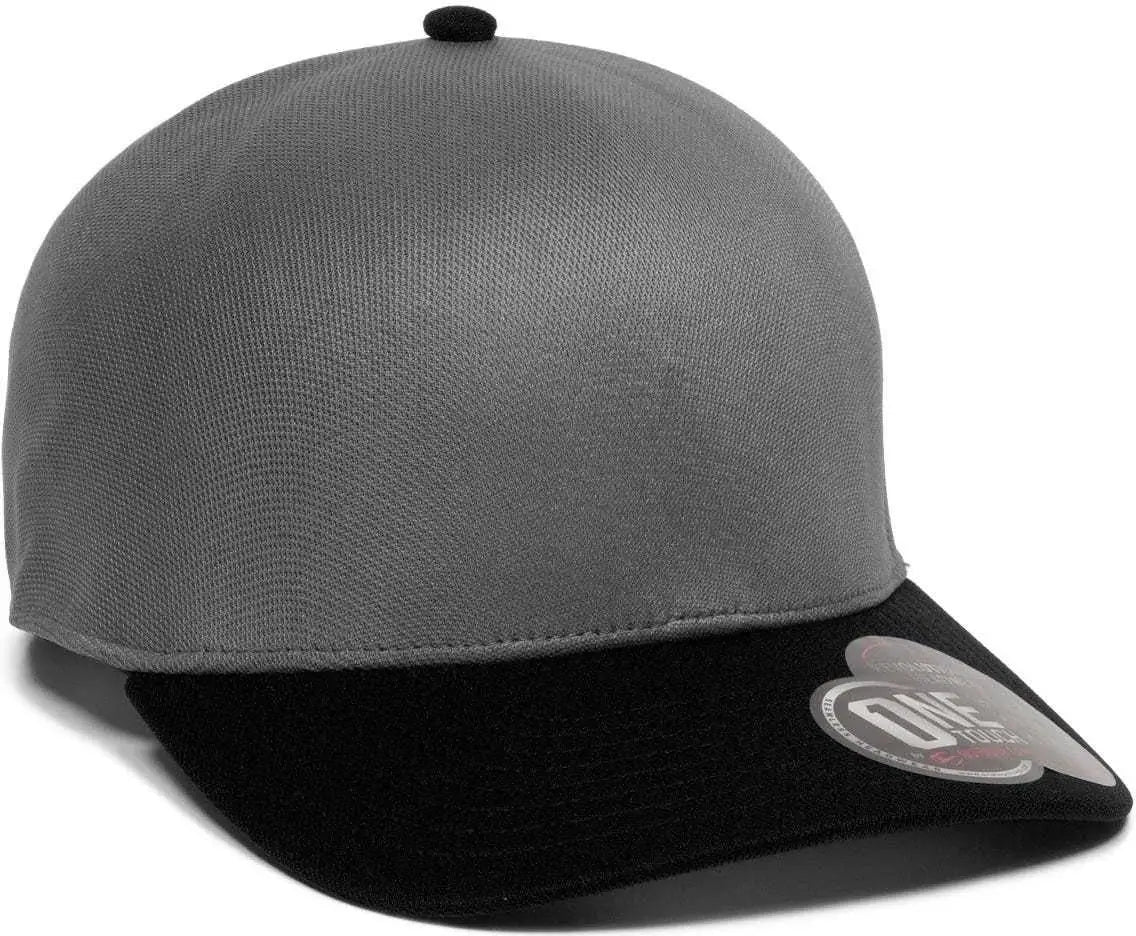 OC Sports REEVO Flexible Fitting Cap - Graphite Black - Dark Gray Black / 7’’ - 7 3/8’’