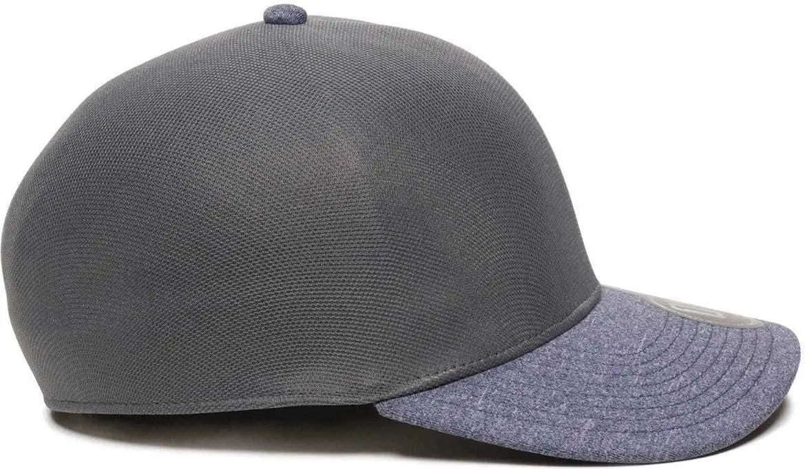 OC Sports REEVO Flexible Fitting Cap - Graphite Heathered Navy