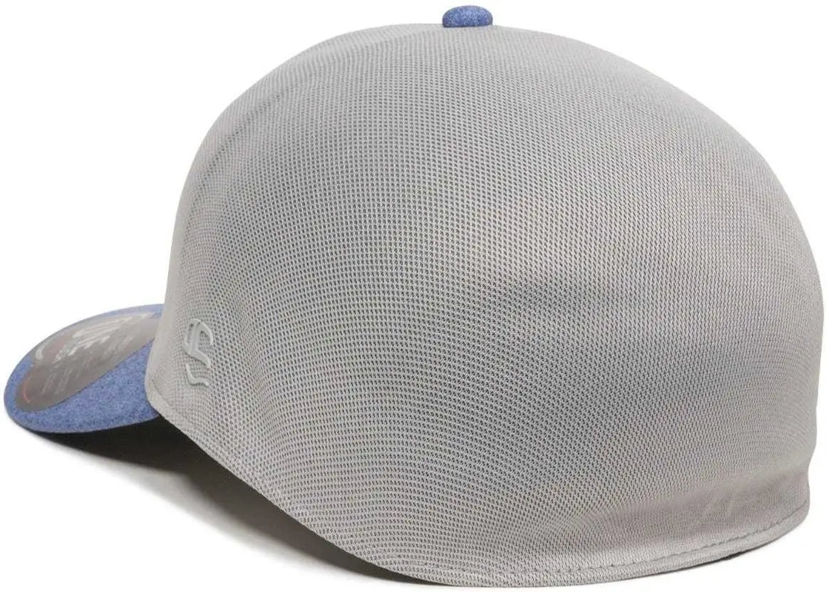 OC Sports REEVO Flexible Fitting Cap - Light Grey Heathered Royal