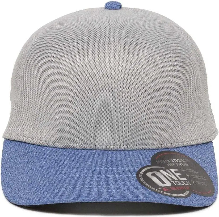 OC Sports REEVO Flexible Fitting Cap - Light Grey Heathered Royal