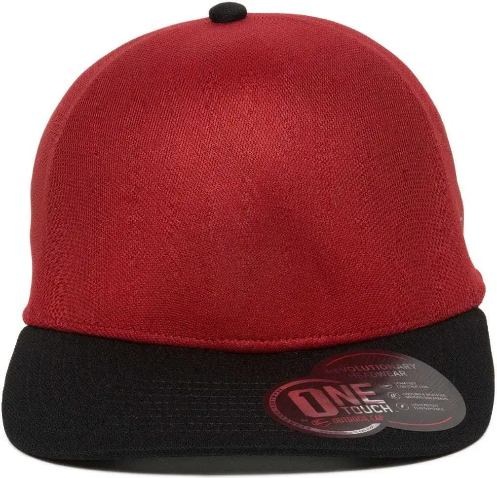 OC Sports REEVO Flexible Fitting Cap - Red Black