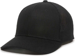 OC Sports RGR-360M Adjustable Mesh Back Cap - Black Black - Black / 6 7/8’’ - 7 1/2’’