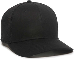 OC Sports RGR-360M Adjustable Mesh Back Cap - Black Black - Black / 6 7/8’’ - 7 1/2’’