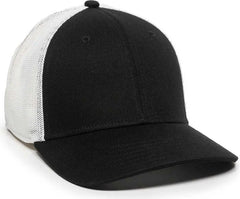 OC Sports RGR-360M Adjustable Mesh Back Cap - Black White - Black White / 6 7/8’’ - 7 1/2’’