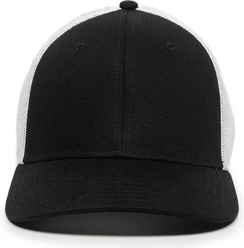 OC Sports RGR-360M Adjustable Mesh Back Cap - Black White - Black White / 6 7/8’’ - 7 1/2’’