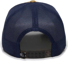 OC Sports RGR-360M Adjustable Mesh Back Cap - Camel Navy - Tan Navy / 6 7/8’’ - 7 1/2’’