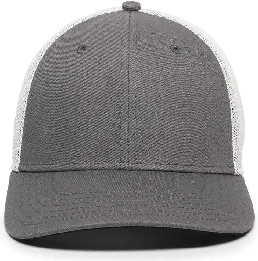 OC Sports RGR-360M Adjustable Mesh Back Cap - Grey White - Gray White / 6 7/8’’ - 7 1/2’’