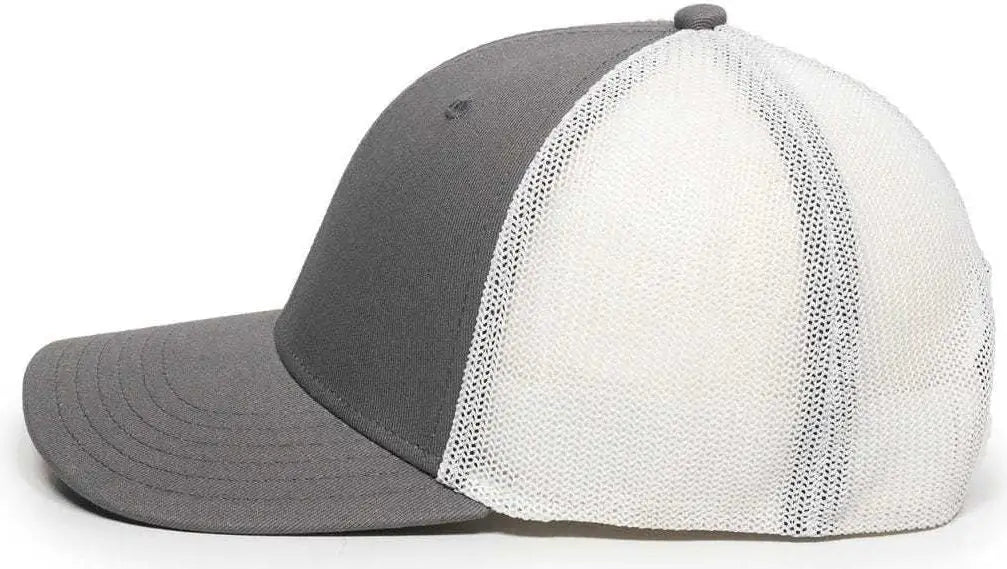 OC Sports RGR-360M Adjustable Mesh Back Cap - Grey White - Gray White / 6 7/8’’ - 7 1/2’’