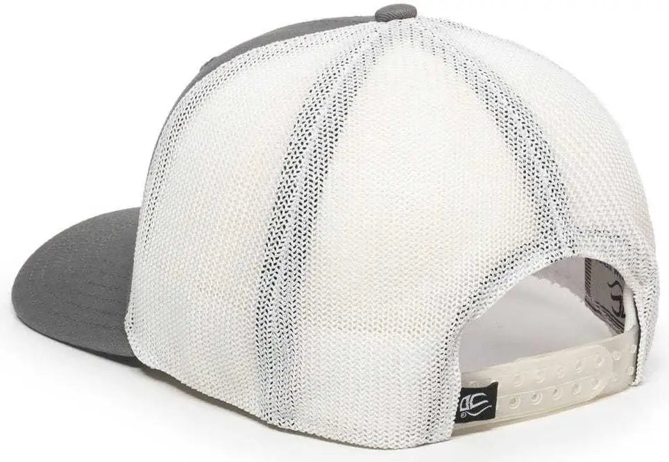 OC Sports RGR-360M Adjustable Mesh Back Cap - Grey White - Gray White / 6 7/8’’ - 7 1/2’’