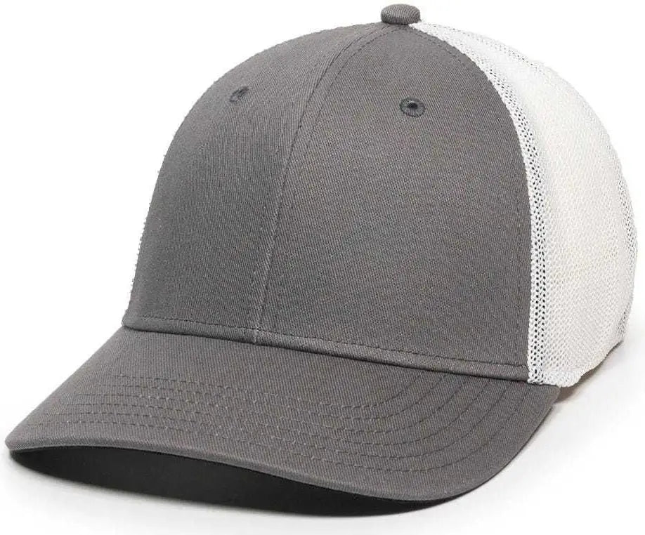 OC Sports RGR-360M Adjustable Mesh Back Cap - Grey White - Gray White / 6 7/8’’ - 7 1/2’’
