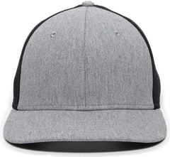 OC Sports RGR-360M Adjustable Mesh Back Cap - Heathered Gray Black - Gray Black / 6 7/8’’ - 7 1/2’’