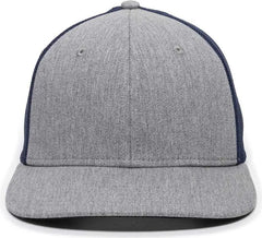 OC Sports RGR-360M Adjustable Mesh Back Cap - Heathered Gray Navy - Gray Navy / 6 7/8’’ - 7 1/2’’