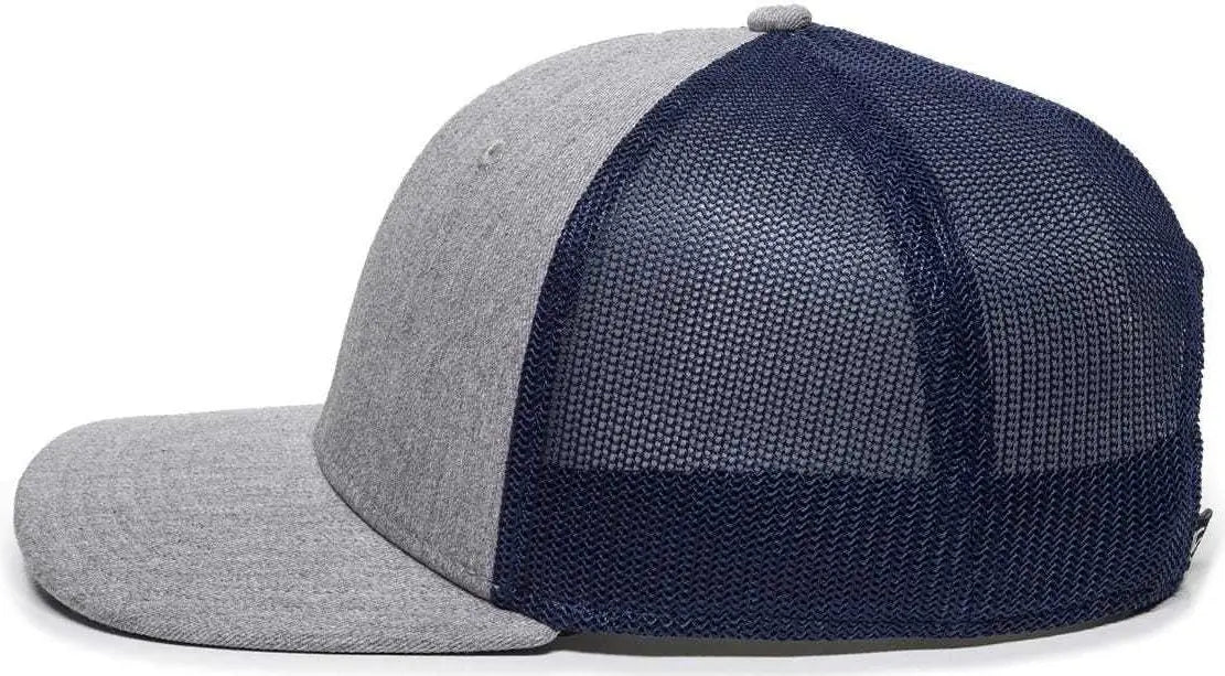 OC Sports RGR-360M Adjustable Mesh Back Cap - Heathered Gray Navy - Gray Navy / 6 7/8’’ - 7 1/2’’