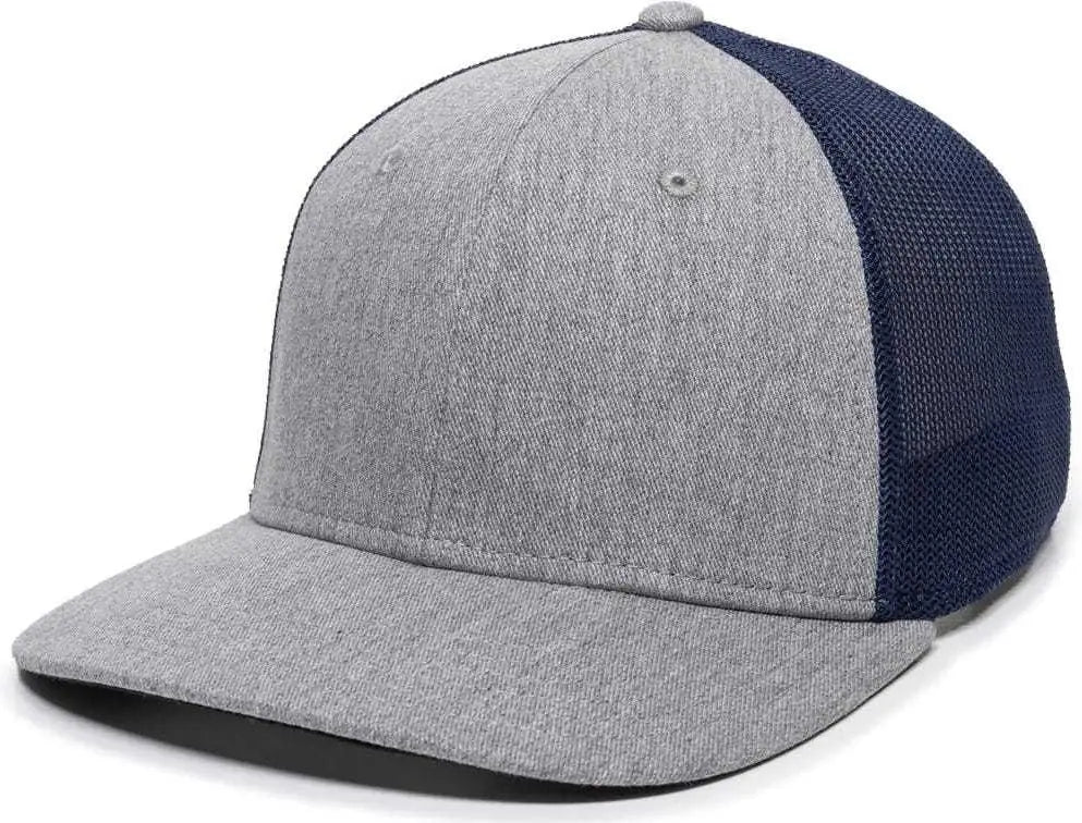 OC Sports RGR-360M Adjustable Mesh Back Cap - Heathered Gray Navy - Gray Navy / 6 7/8’’ - 7 1/2’’