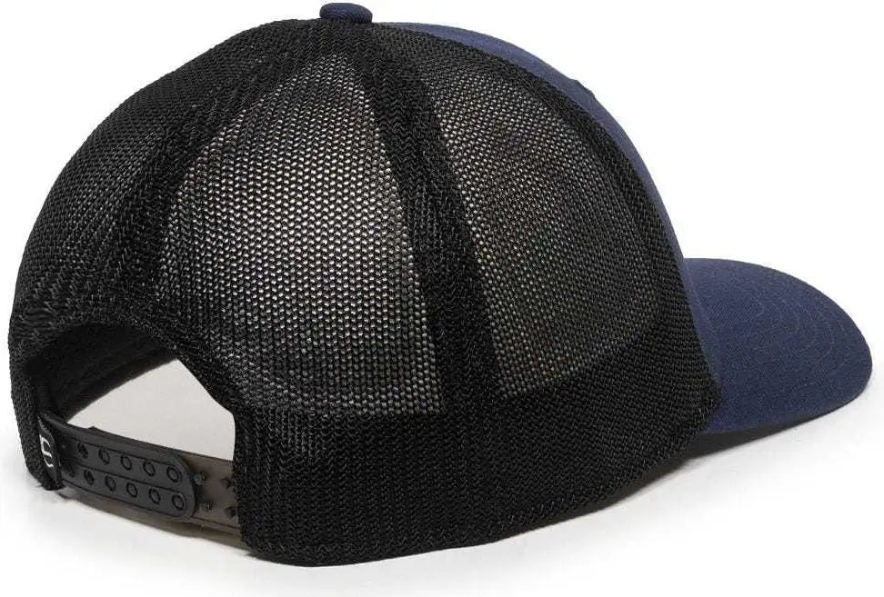 OC Sports RGR-360M Adjustable Mesh Back Cap - Navy Black - Navy Black / 6 7/8’’ - 7 1/2’’