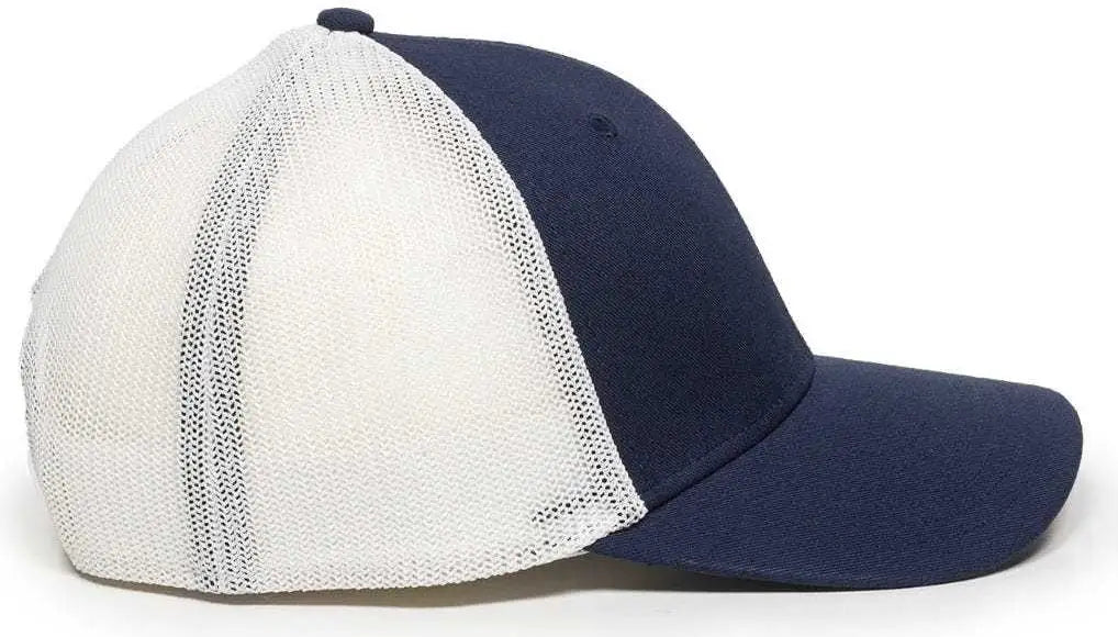 OC Sports RGR-360M Adjustable Mesh Back Cap - Navy White - Navy White / 6 7/8’’ - 7 1/2’’