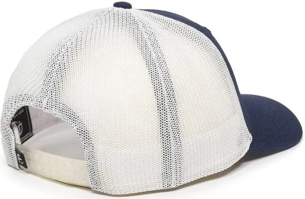 OC Sports RGR-360M Adjustable Mesh Back Cap - Navy White - Navy White / 6 7/8’’ - 7 1/2’’